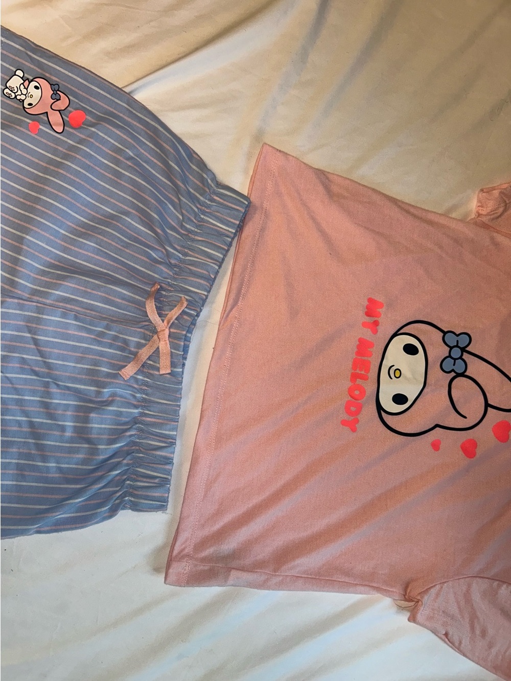 Girls ‘My Melody’ Short Pajama Set NWOT Hello Kitty and Friends